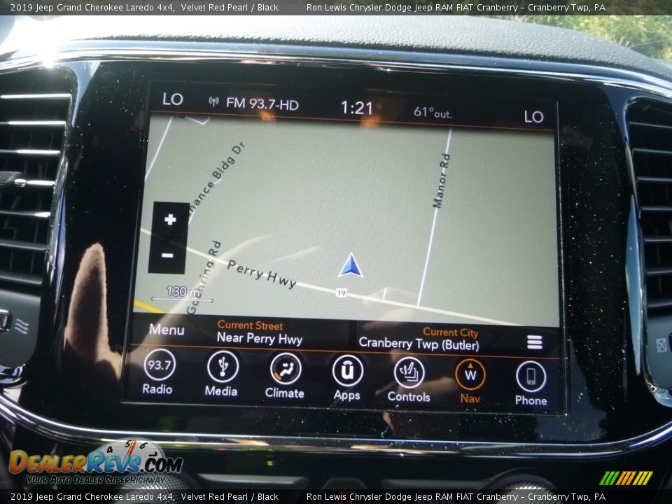 2019 Jeep Grand Cherokee Laredo 4x4 Velvet Red Pearl / Black Photo #18