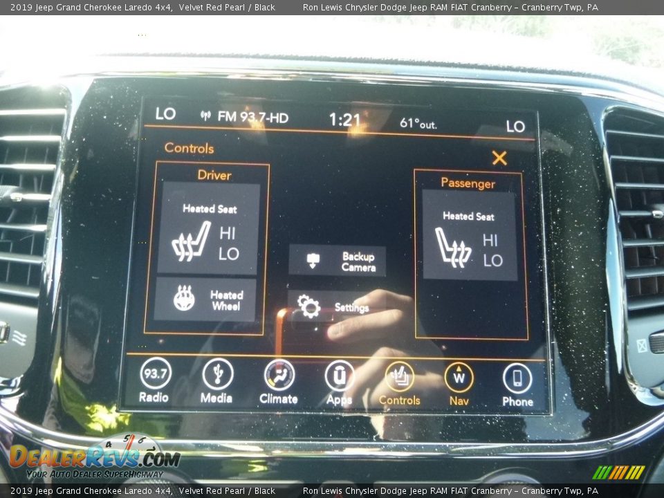 2019 Jeep Grand Cherokee Laredo 4x4 Velvet Red Pearl / Black Photo #20