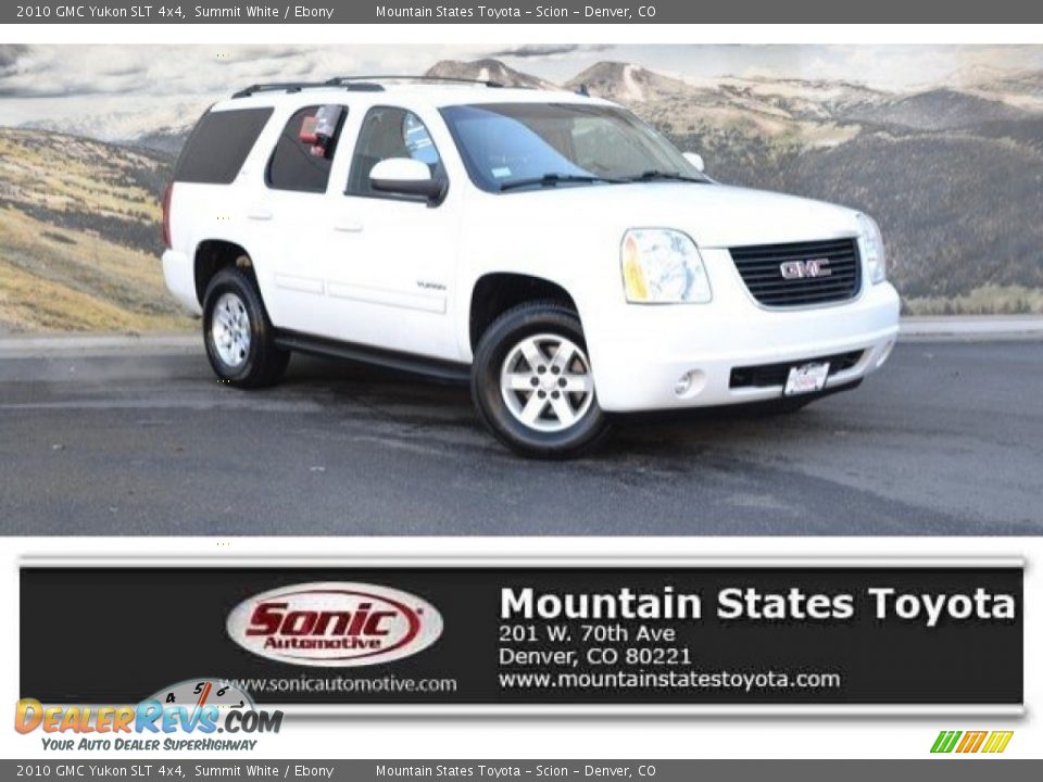 2010 GMC Yukon SLT 4x4 Summit White / Ebony Photo #1