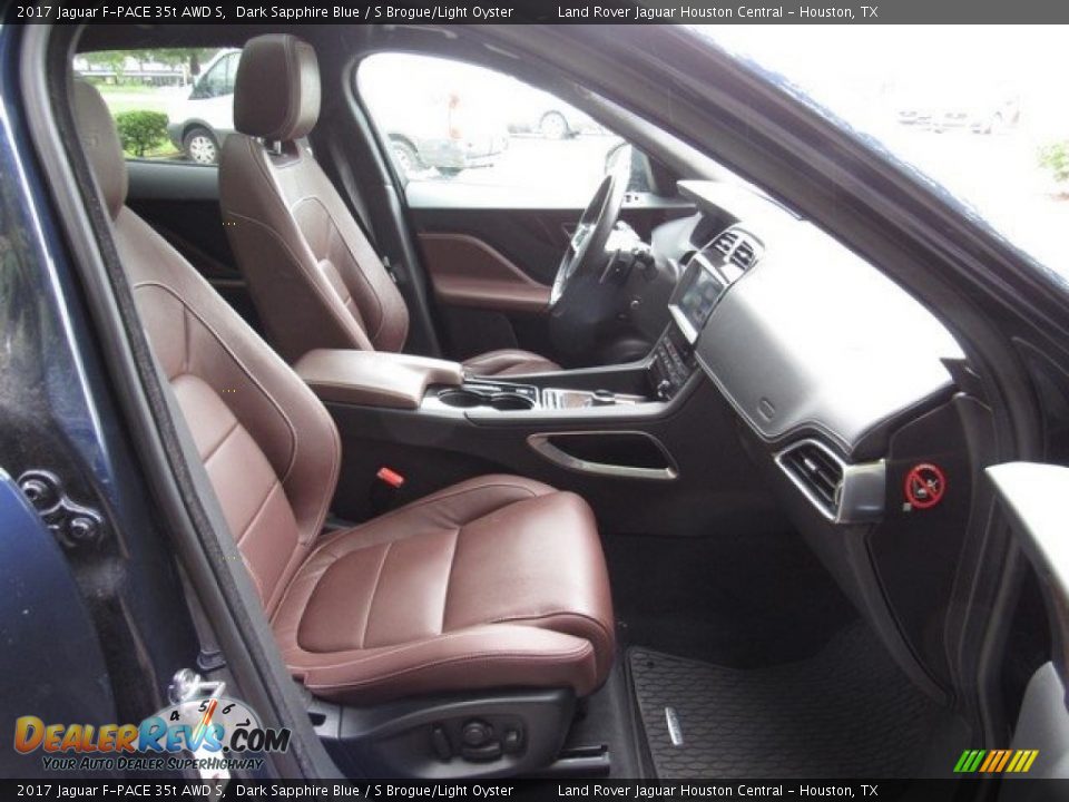 2017 Jaguar F-PACE 35t AWD S Dark Sapphire Blue / S Brogue/Light Oyster Photo #5