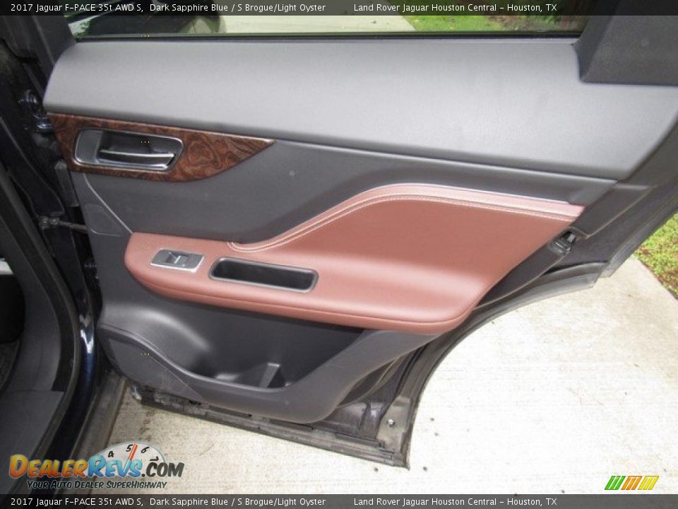 2017 Jaguar F-PACE 35t AWD S Dark Sapphire Blue / S Brogue/Light Oyster Photo #21