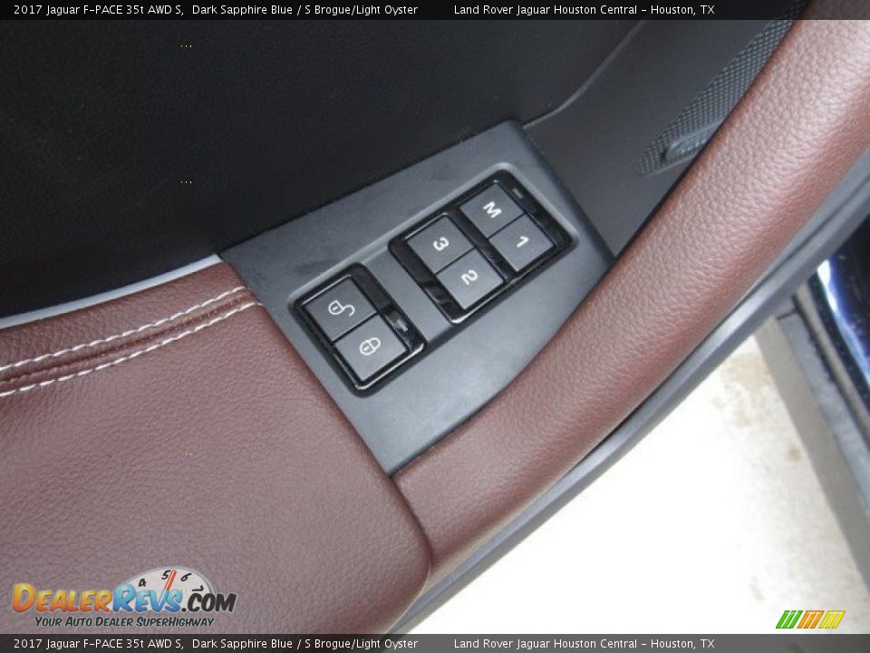 2017 Jaguar F-PACE 35t AWD S Dark Sapphire Blue / S Brogue/Light Oyster Photo #24
