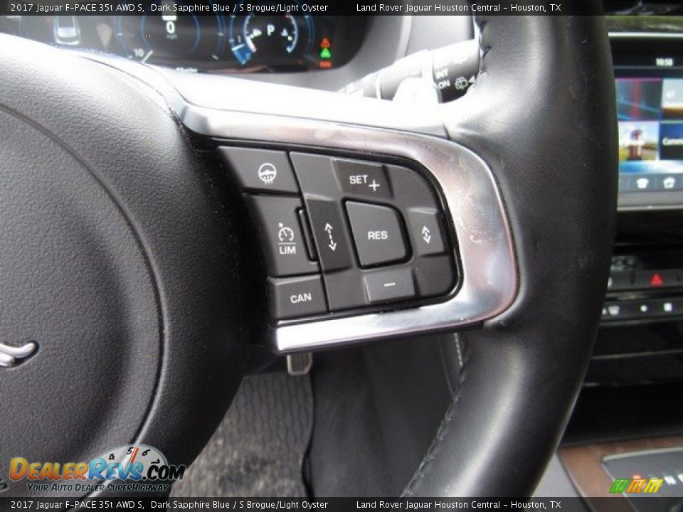 2017 Jaguar F-PACE 35t AWD S Dark Sapphire Blue / S Brogue/Light Oyster Photo #28