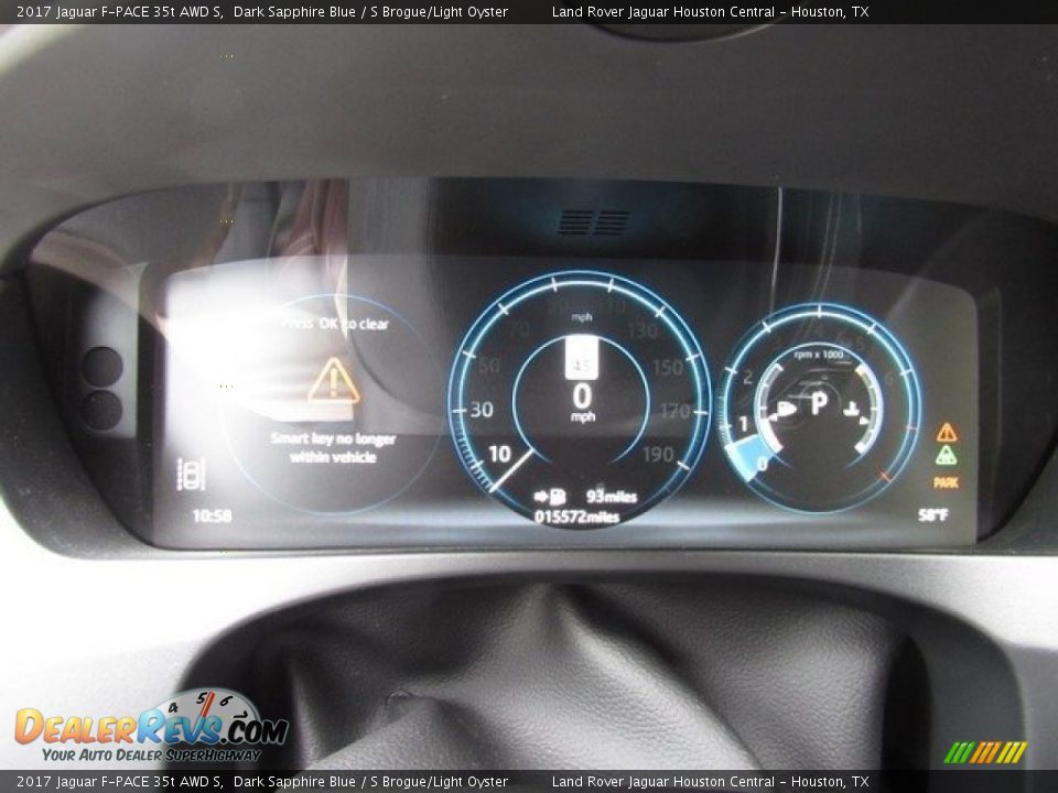 2017 Jaguar F-PACE 35t AWD S Dark Sapphire Blue / S Brogue/Light Oyster Photo #29