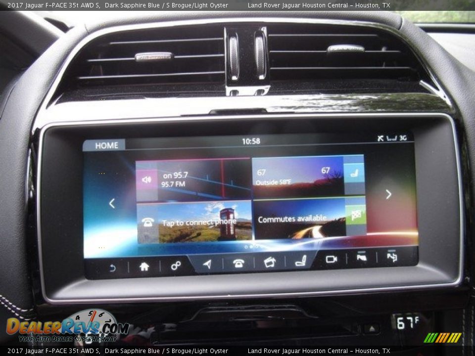 2017 Jaguar F-PACE 35t AWD S Dark Sapphire Blue / S Brogue/Light Oyster Photo #30