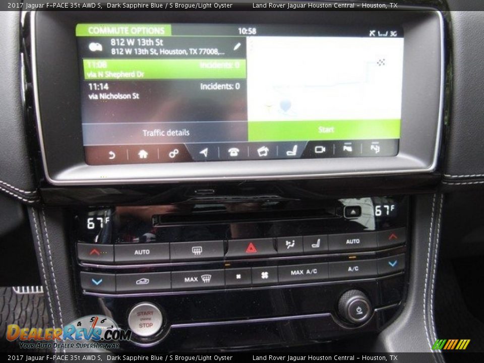 2017 Jaguar F-PACE 35t AWD S Dark Sapphire Blue / S Brogue/Light Oyster Photo #33