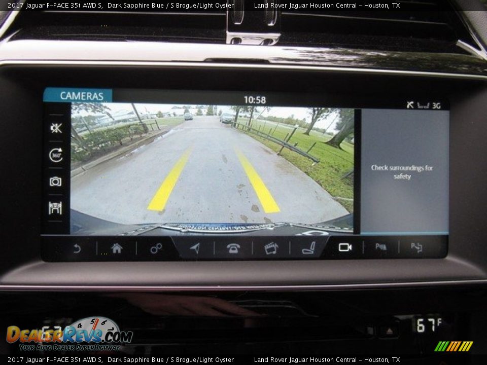 2017 Jaguar F-PACE 35t AWD S Dark Sapphire Blue / S Brogue/Light Oyster Photo #34
