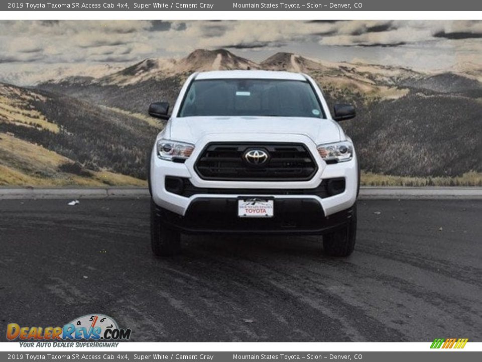 2019 Toyota Tacoma SR Access Cab 4x4 Super White / Cement Gray Photo #2