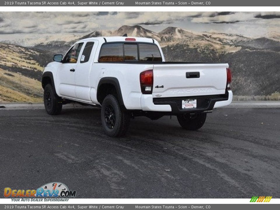 2019 Toyota Tacoma SR Access Cab 4x4 Super White / Cement Gray Photo #3