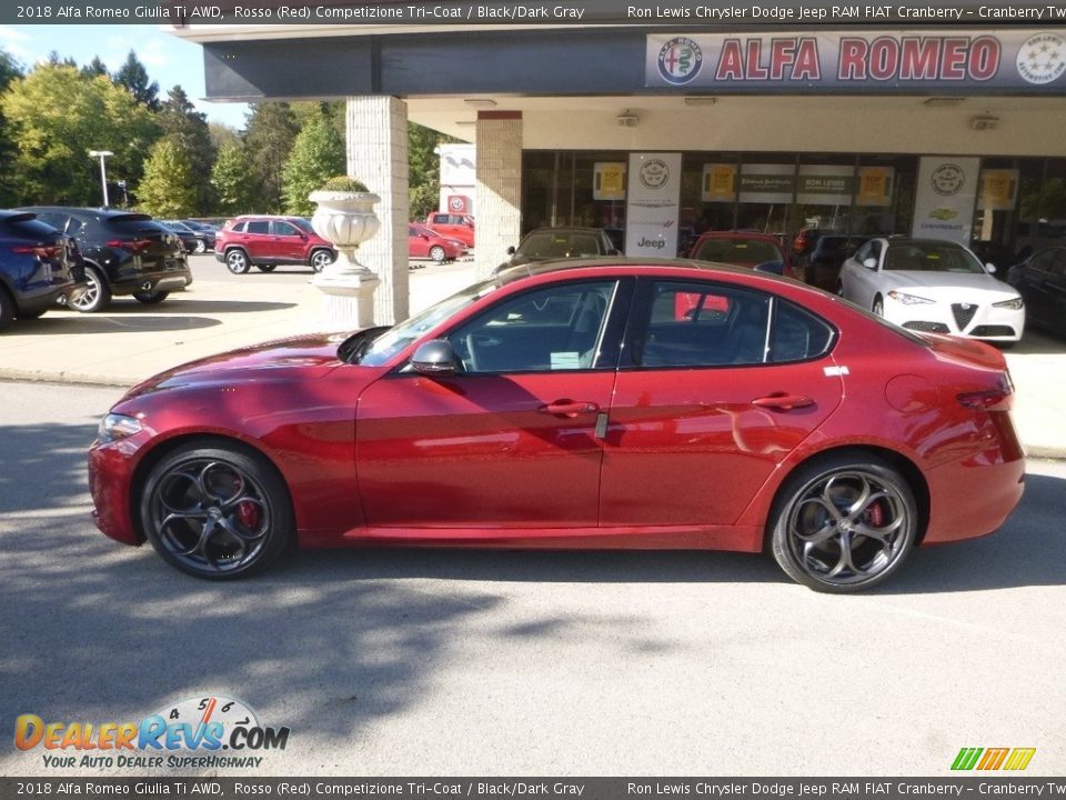 2018 Alfa Romeo Giulia Ti AWD Rosso (Red) Competizione Tri-Coat / Black/Dark Gray Photo #3