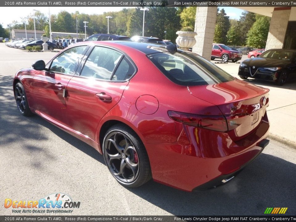 2018 Alfa Romeo Giulia Ti AWD Rosso (Red) Competizione Tri-Coat / Black/Dark Gray Photo #4
