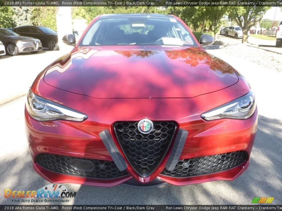 2018 Alfa Romeo Giulia Ti AWD Rosso (Red) Competizione Tri-Coat / Black/Dark Gray Photo #12