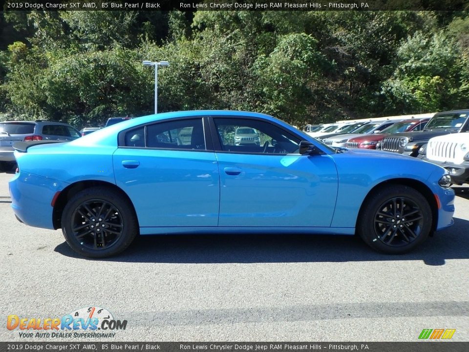 2019 Dodge Charger SXT AWD B5 Blue Pearl / Black Photo #6
