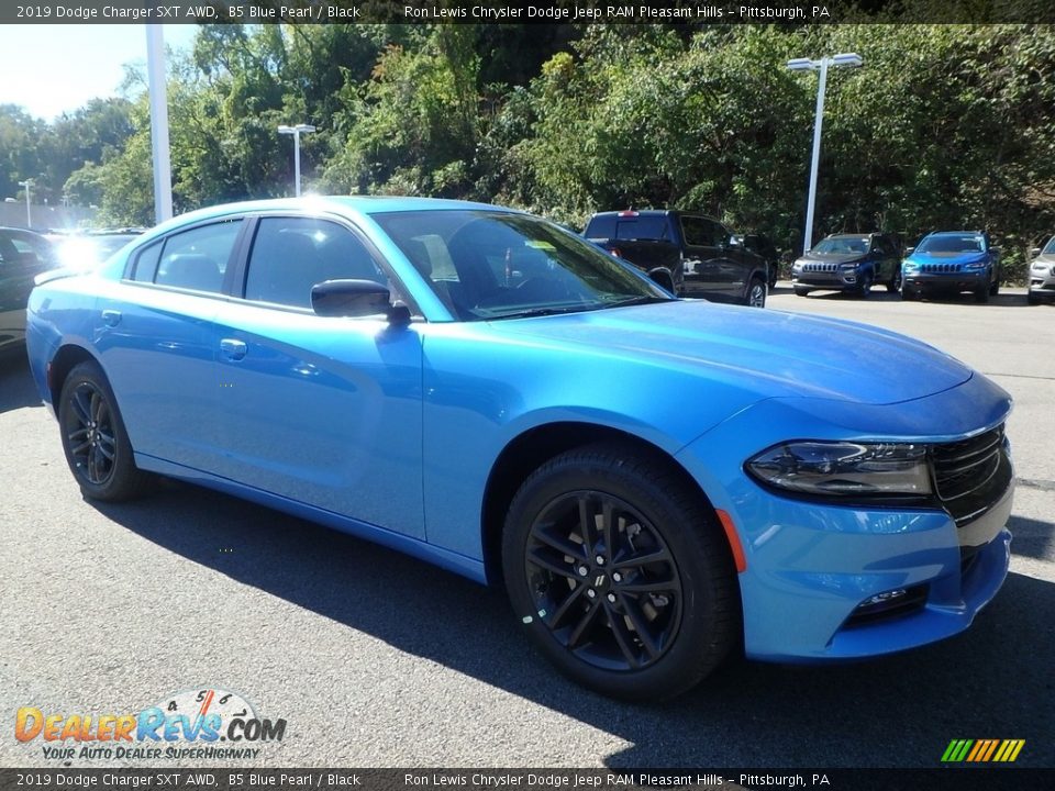 B5 Blue Pearl 2019 Dodge Charger SXT AWD Photo #7