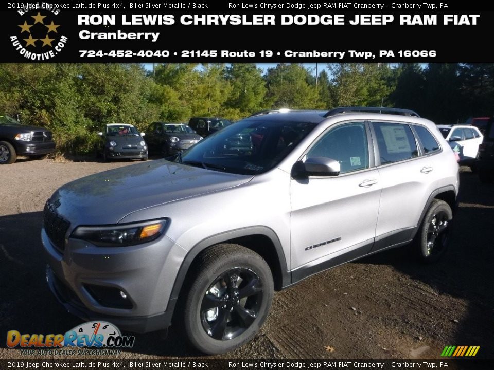 2019 Jeep Cherokee Latitude Plus 4x4 Billet Silver Metallic / Black Photo #1