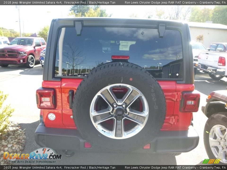 2018 Jeep Wrangler Unlimited Sahara 4x4 Firecracker Red / Black/Heritage Tan Photo #4