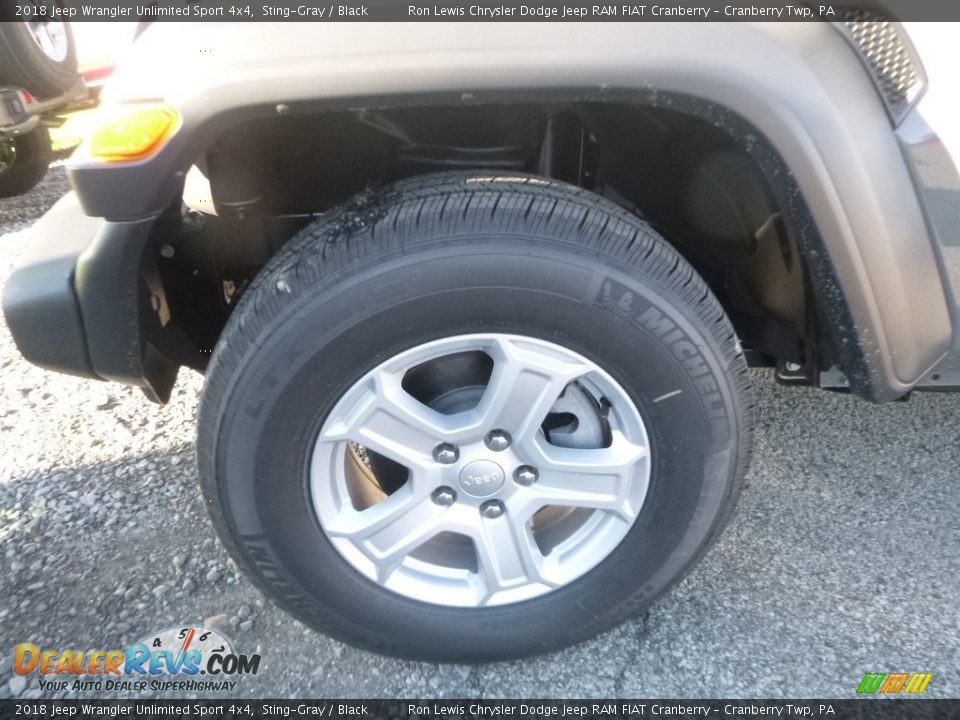 2018 Jeep Wrangler Unlimited Sport 4x4 Sting-Gray / Black Photo #2