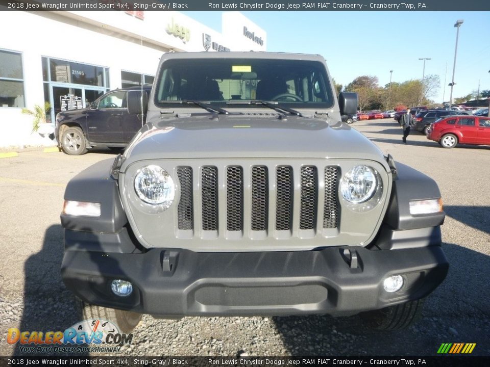 2018 Jeep Wrangler Unlimited Sport 4x4 Sting-Gray / Black Photo #9