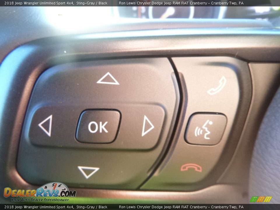 2018 Jeep Wrangler Unlimited Sport 4x4 Sting-Gray / Black Photo #20