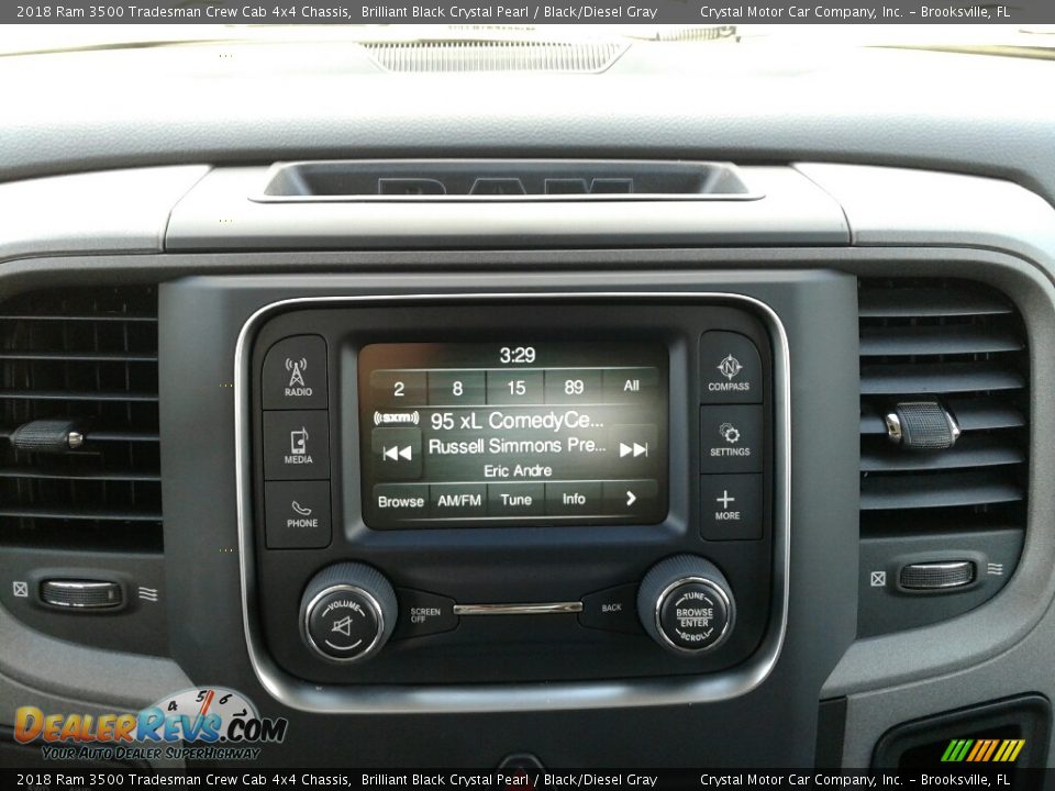 2018 Ram 3500 Tradesman Crew Cab 4x4 Chassis Brilliant Black Crystal Pearl / Black/Diesel Gray Photo #15