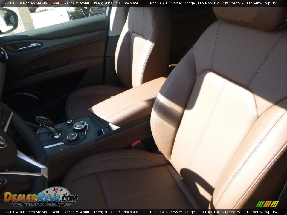 2019 Alfa Romeo Stelvio Ti AWD Verde Visconti (Green) Metallic / Chocolate Photo #18