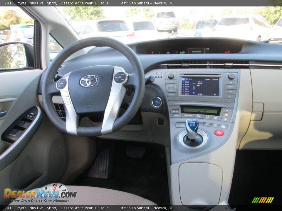 2013 Toyota Prius Five Hybrid Blizzard White Pearl / Bisque Photo #10