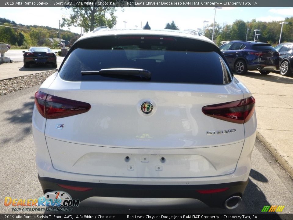 2019 Alfa Romeo Stelvio Ti Sport AWD Alfa White / Chocolate Photo #6