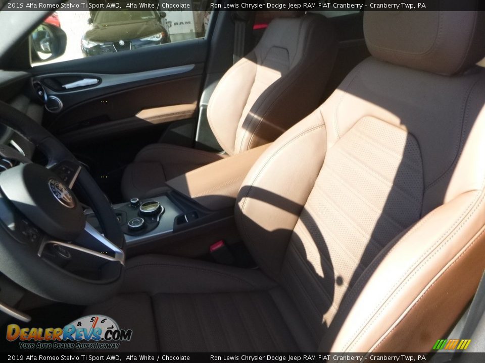 2019 Alfa Romeo Stelvio Ti Sport AWD Alfa White / Chocolate Photo #20