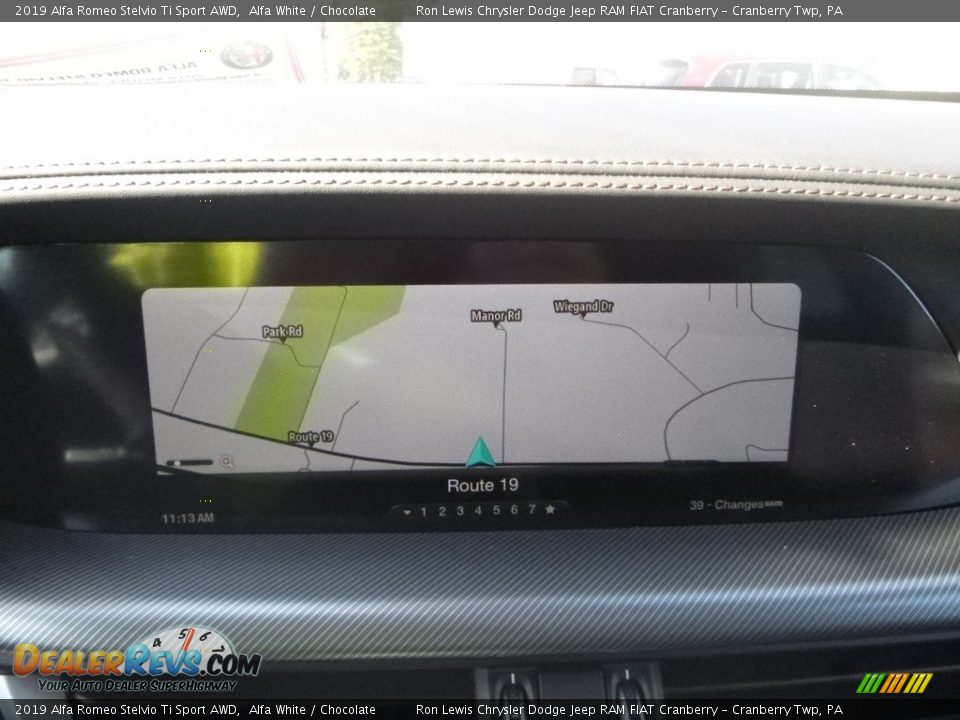 2019 Alfa Romeo Stelvio Ti Sport AWD Alfa White / Chocolate Photo #24