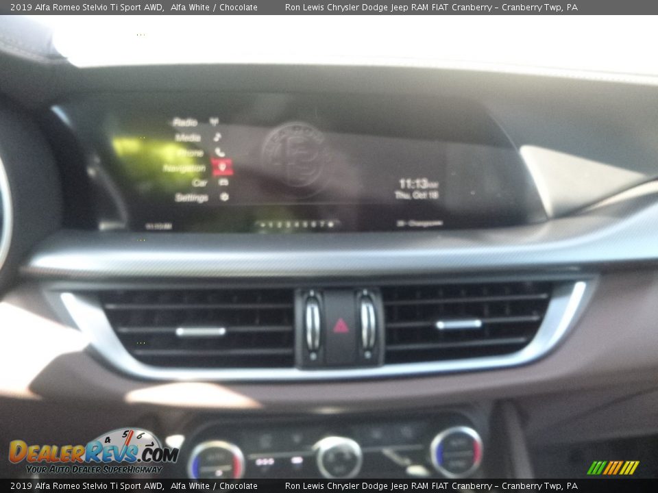 2019 Alfa Romeo Stelvio Ti Sport AWD Alfa White / Chocolate Photo #26