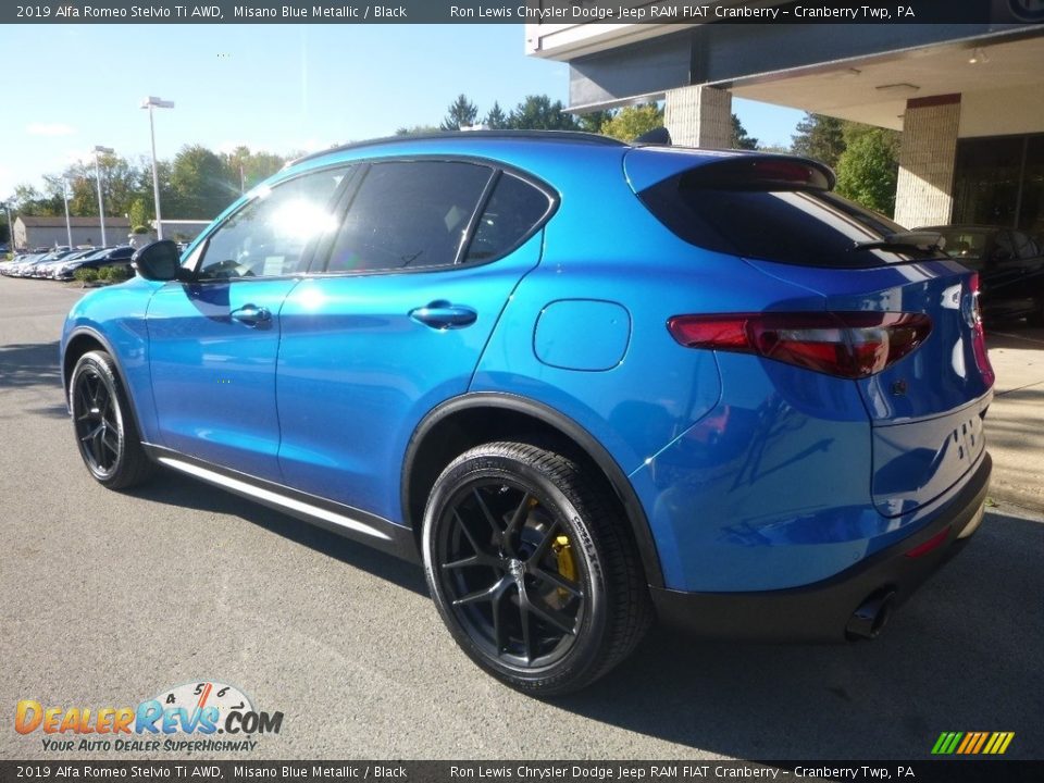 2019 Alfa Romeo Stelvio Ti AWD Misano Blue Metallic / Black Photo #5