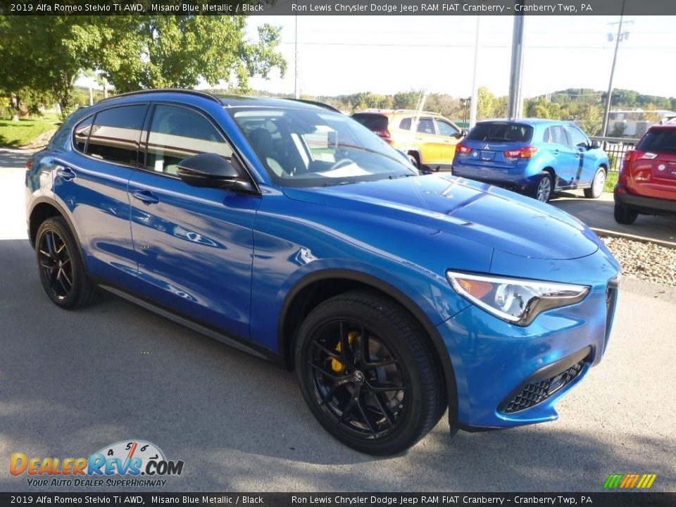 2019 Alfa Romeo Stelvio Ti AWD Misano Blue Metallic / Black Photo #10