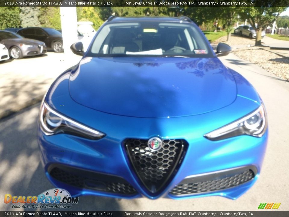 2019 Alfa Romeo Stelvio Ti AWD Misano Blue Metallic / Black Photo #12