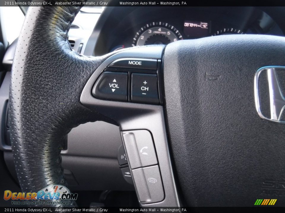 2011 Honda Odyssey EX-L Alabaster Silver Metallic / Gray Photo #18
