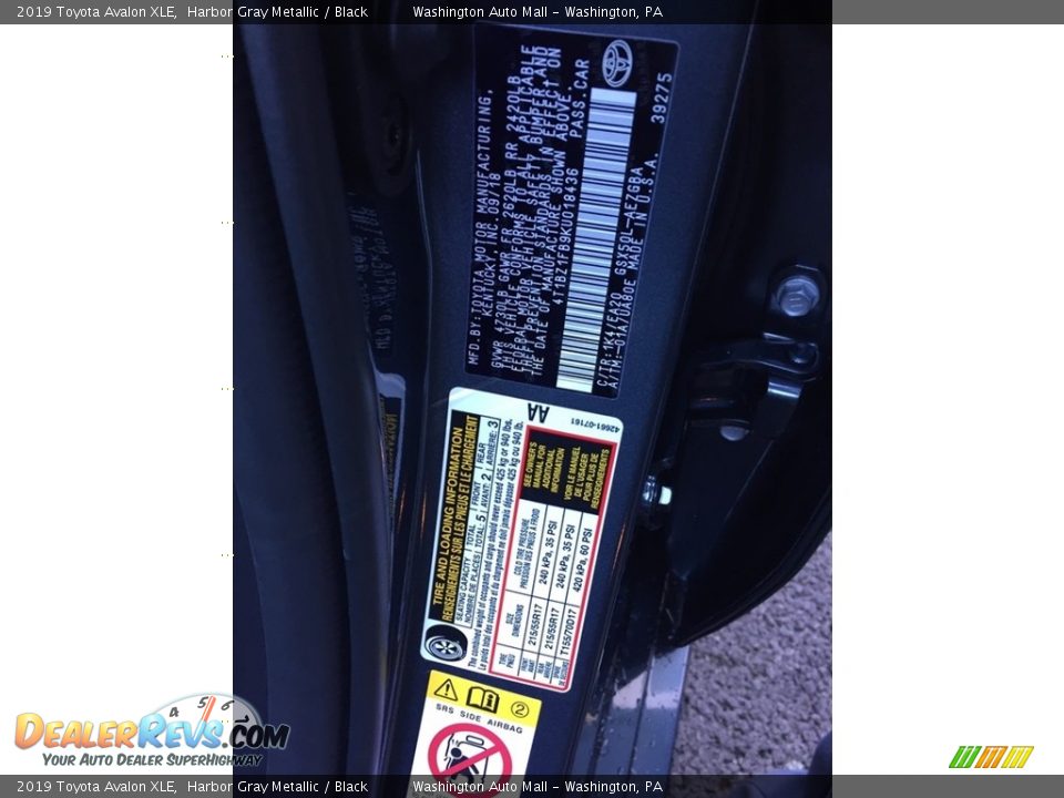 2019 Toyota Avalon XLE Harbor Gray Metallic / Black Photo #19