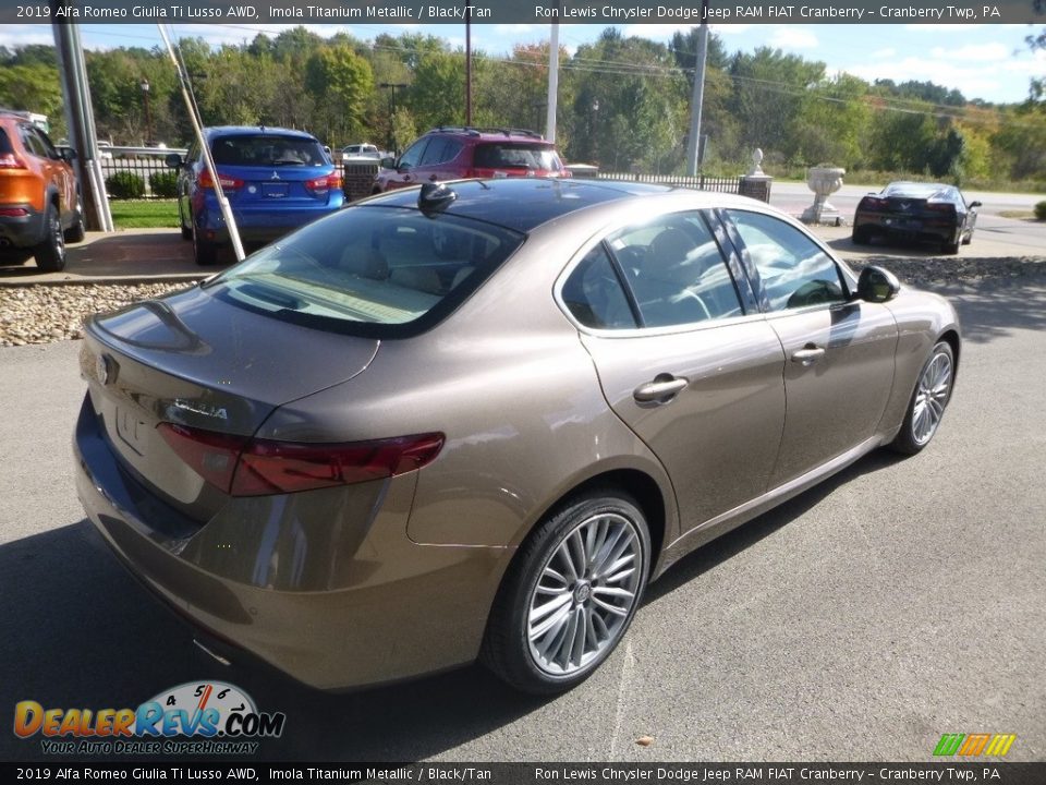 2019 Alfa Romeo Giulia Ti Lusso AWD Imola Titanium Metallic / Black/Tan Photo #8