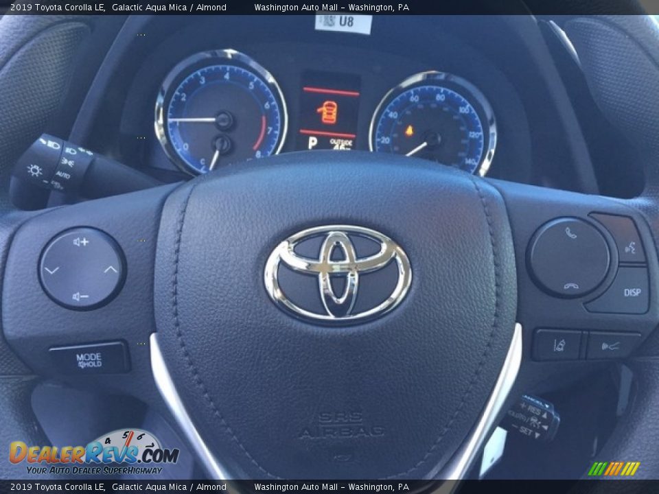 2019 Toyota Corolla LE Galactic Aqua Mica / Almond Photo #11