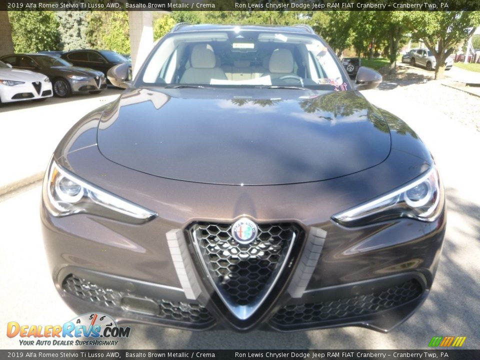 2019 Alfa Romeo Stelvio Ti Lusso AWD Basalto Brown Metallic / Crema Photo #13