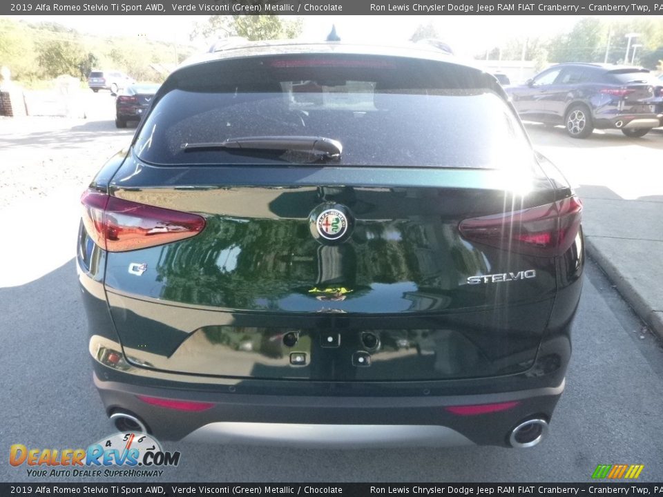 2019 Alfa Romeo Stelvio Ti Sport AWD Verde Visconti (Green) Metallic / Chocolate Photo #7