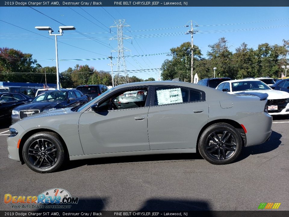 Destroyer Gray 2019 Dodge Charger SXT AWD Photo #3