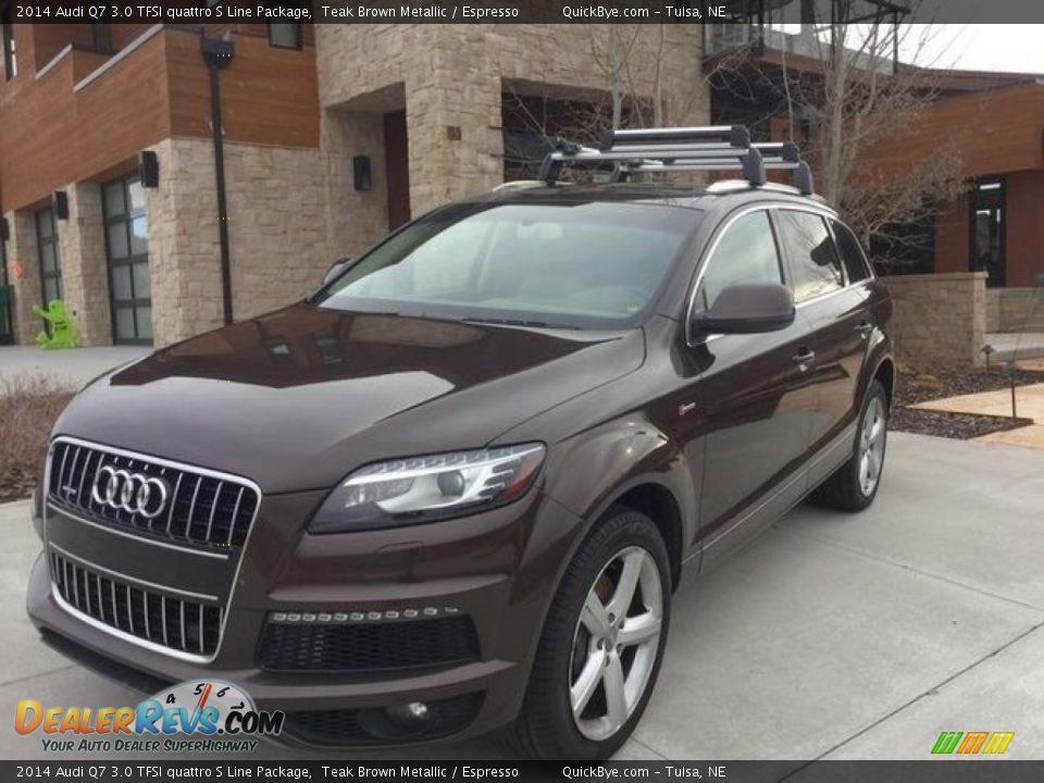 2014 Audi Q7 3.0 TFSI quattro S Line Package Teak Brown Metallic / Espresso Photo #1