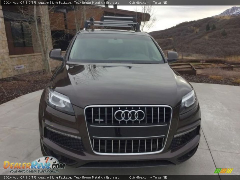 2014 Audi Q7 3.0 TFSI quattro S Line Package Teak Brown Metallic / Espresso Photo #2