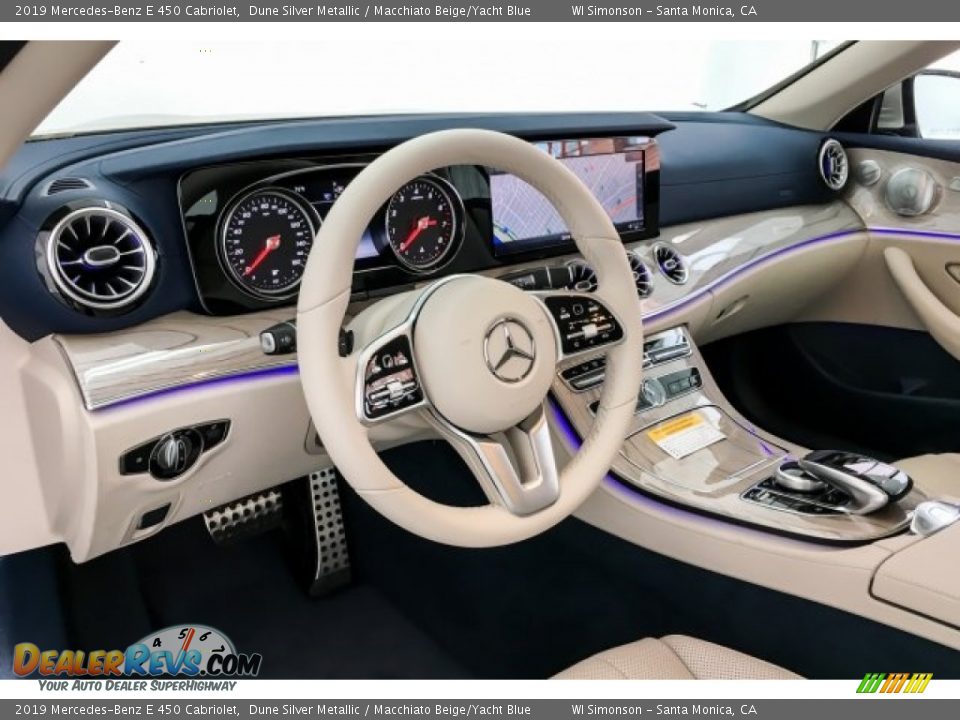 2019 Mercedes-Benz E 450 Cabriolet Dune Silver Metallic / Macchiato Beige/Yacht Blue Photo #4