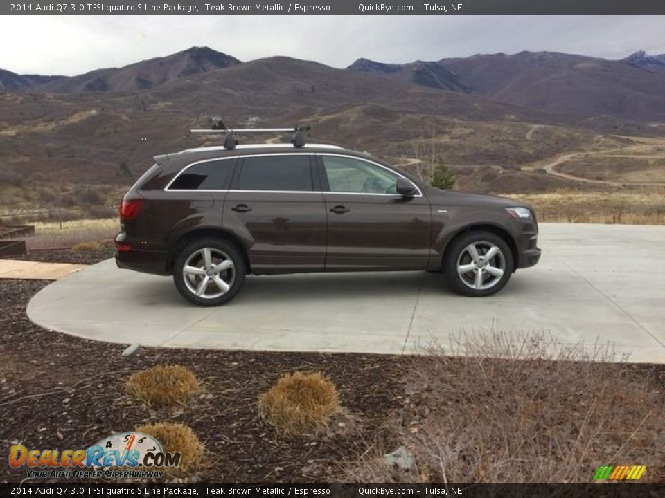 2014 Audi Q7 3.0 TFSI quattro S Line Package Teak Brown Metallic / Espresso Photo #4