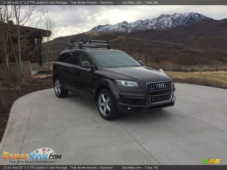 2014 Audi Q7 3.0 TFSI quattro S Line Package Teak Brown Metallic / Espresso Photo #5