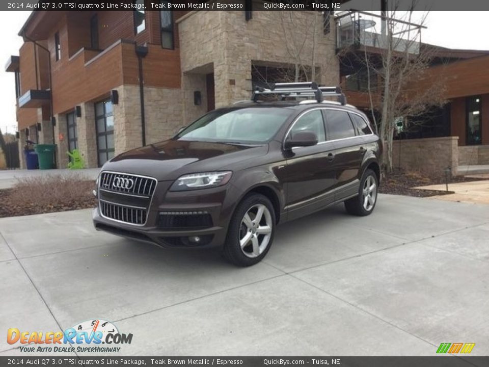 2014 Audi Q7 3.0 TFSI quattro S Line Package Teak Brown Metallic / Espresso Photo #6