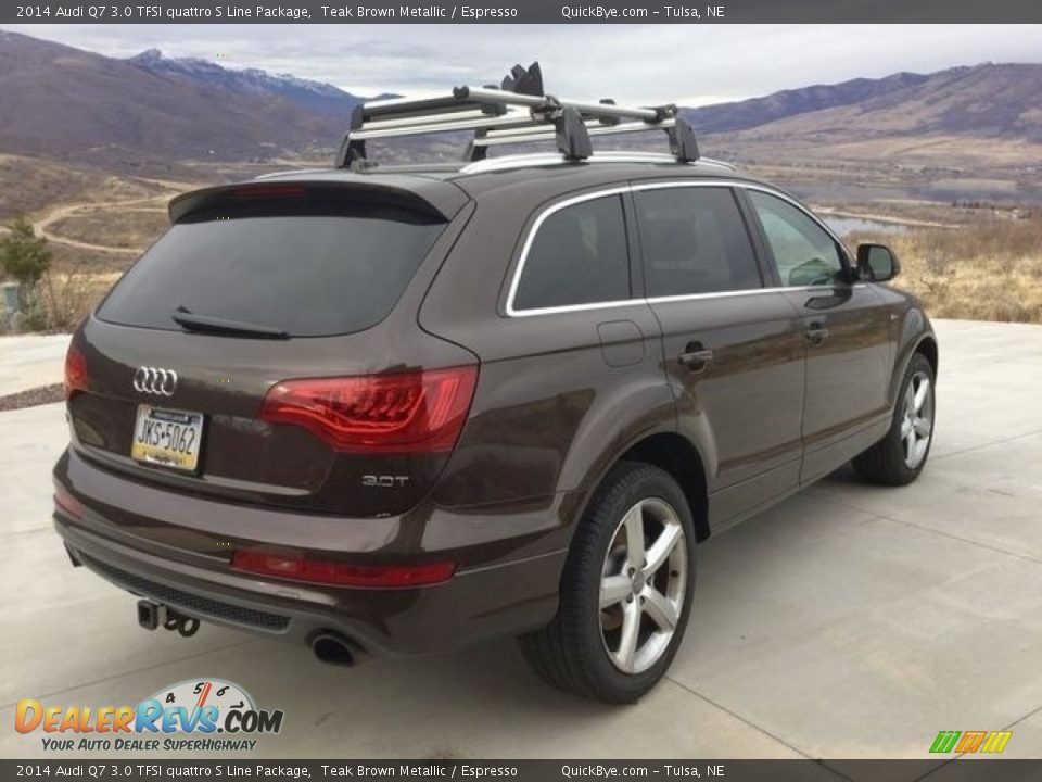 2014 Audi Q7 3.0 TFSI quattro S Line Package Teak Brown Metallic / Espresso Photo #9