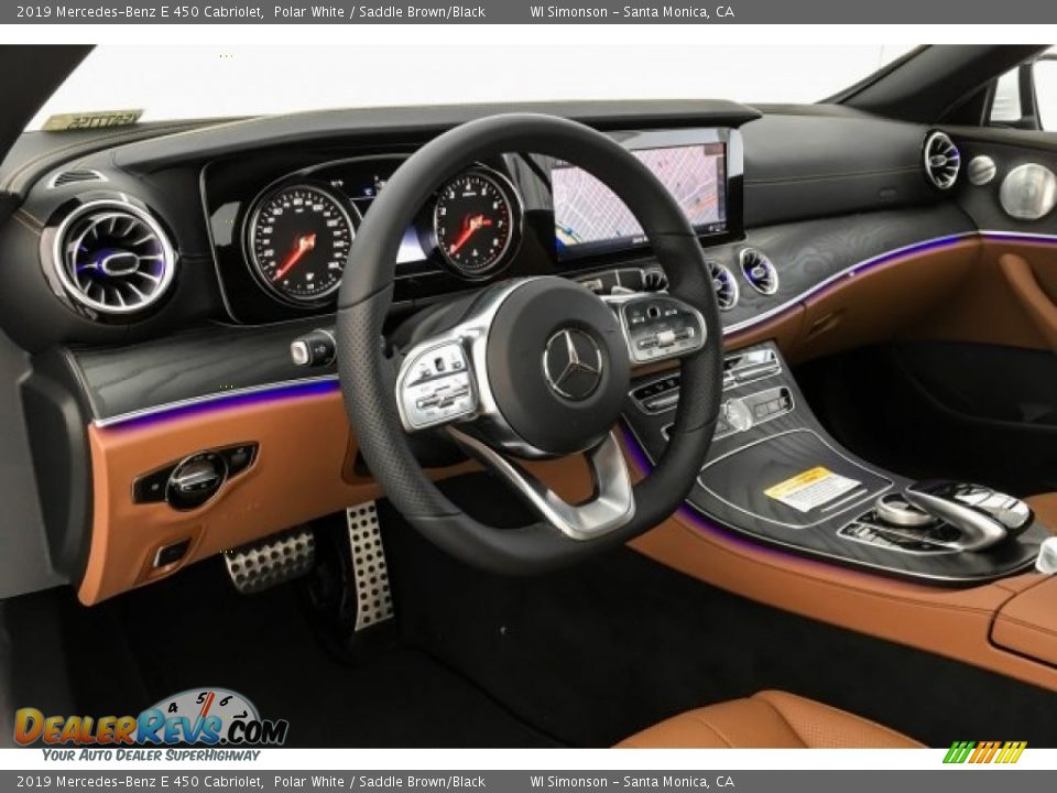 2019 Mercedes-Benz E 450 Cabriolet Polar White / Saddle Brown/Black Photo #4
