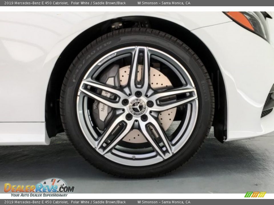 2019 Mercedes-Benz E 450 Cabriolet Polar White / Saddle Brown/Black Photo #9
