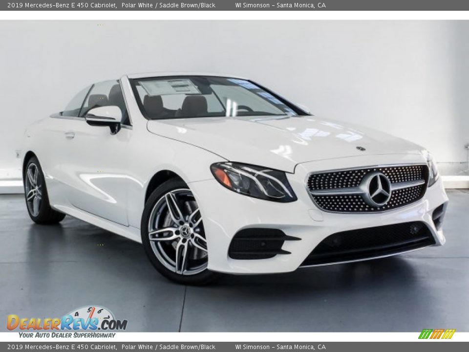 2019 Mercedes-Benz E 450 Cabriolet Polar White / Saddle Brown/Black Photo #12